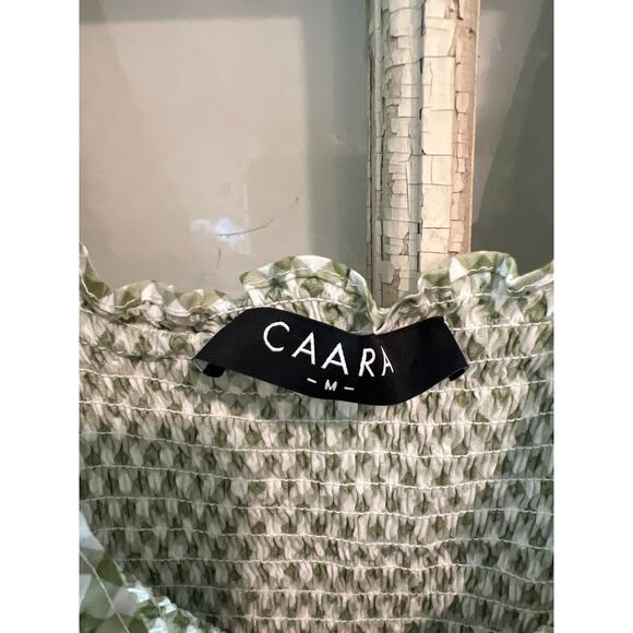 Caara size medium green & white checked midi dress - Picture 4 of 5